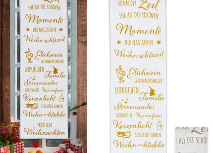Goldener Weihnachtsvorhang, festlich, ca. 145 cm Länge TK Gruppe® Grosshandel 