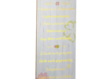 Goldenes Bild 'Familienregeln', 17x39 cm - Elegante Dekoration für harmonisches Zuhause TK Gruppe® Grosshandel 