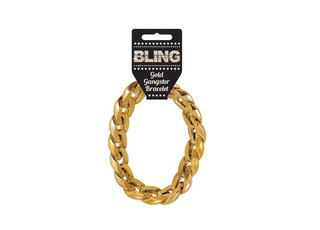 Goldenes Gangster-Armband, 31cm Länge - Stylisches Herrenarmband TK Gruppe® Grosshandel 