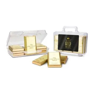 Goldkoffer mit 12 Schoko-Goldbarren und Motiv Du bist..., Exklusives Geschenk TK Gruppe® Grosshandel 