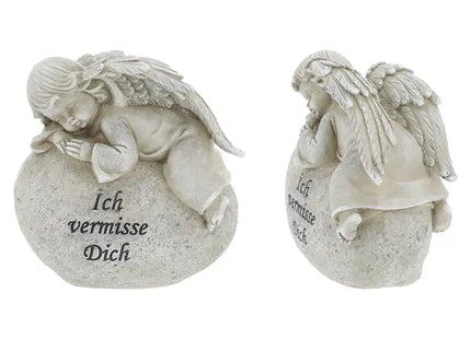Grabdekoration Seraph mit Fels, ca. 13cm TK Gruppe® Grosshandel 