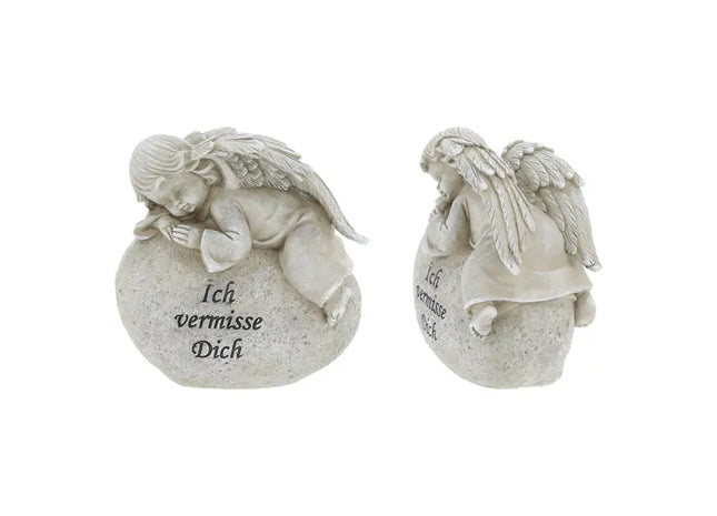 Grabdekoration Seraph mit Fels, ca. 13cm TK Gruppe® Grosshandel 