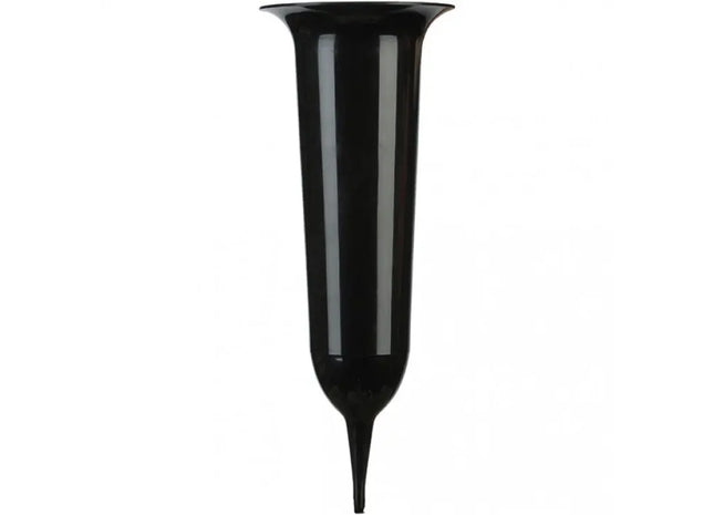 Grabvase in Schwarz, Wetterfestes Material, 23 cm Höhe TK Gruppe® Grosshandel 