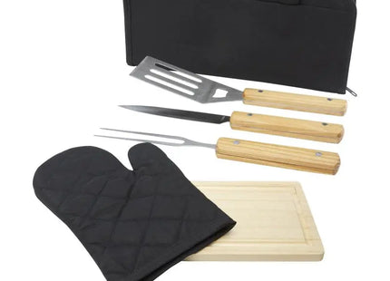 Gratar 5-teiliges Natur-Grillset – Hochwertiges BBQ-Zubehör für Grillenthusiasten TK Gruppe® Grosshandel 