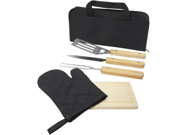 Gratar 5-teiliges Natur-Grillset – Hochwertiges BBQ-Zubehör für Grillenthusiasten TK Gruppe® Grosshandel 