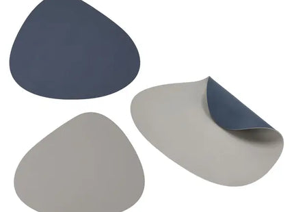 Tischset PVC Stone, Blau/Grau – Moderne Tischmatte | Stilvolle PVC Stone Tischdekoration TK Gruppe® Grosshandel 