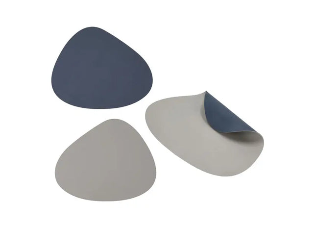 Tischset PVC Stone, Blau/Grau – Moderne Tischmatte | Stilvolle PVC Stone Tischdekoration TK Gruppe® Grosshandel 