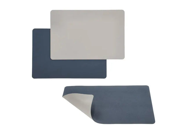 Tischset PVC, ca. 45x30cm, Blau/Grau – Moderne Tischmatte | Stilvolle PVC-Tischdekoration TK Gruppe® Grosshandel 