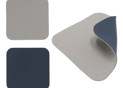 Untersetzer PVC, ca. 10x10cm, Blau/Grau – Moderne Tischmatte | Strapazierfähige PVC-Getränkeuntersetzer TK Gruppe® Grosshandel 