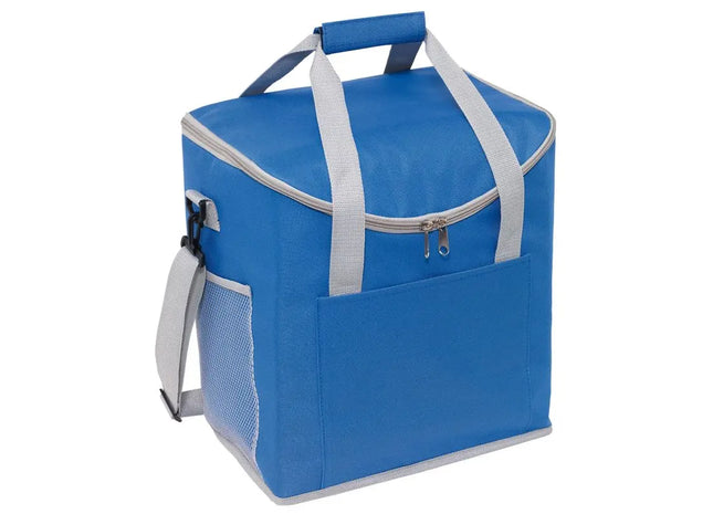Isolierte Kühltasche FROSTY – Blau/Grau, Perfekt für Unterwegs und Outdoor-Aktivitäten TK Gruppe® Grosshandel 