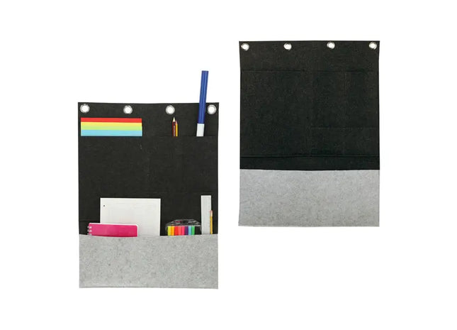 Hängeorganizer aus Filz, 4 Taschen, Anthrazit/Grau, Platzsparende Aufbewahrung TK Gruppe® Grosshandel 