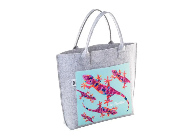 Graue CreaFelt Shop A Individuelle Einkaufstasche – personalisierbar und stilvoll TK Gruppe® Grosshandel 