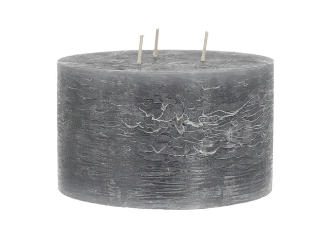 Graue Dreidocht-Kerze, Durchmesser 15cm - Stilvolles Modernes Licht TK Gruppe® Grosshandel 