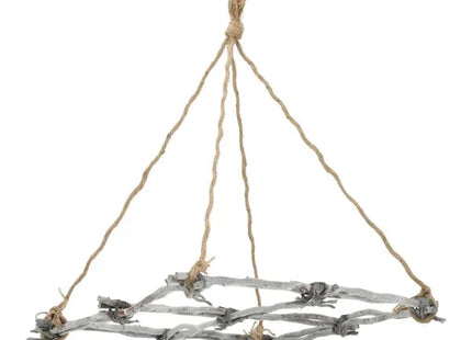 Grauer Deko-Hänger aus Zweigen, Wandgestaltung, 40x40 cm TK Gruppe® Grosshandel 