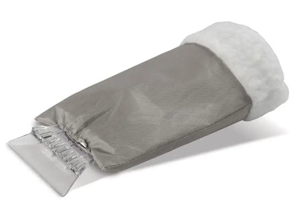 Grauer Eiskratzer mit integriertem Handschuh für warme Hände TK Gruppe® Grosshandel 