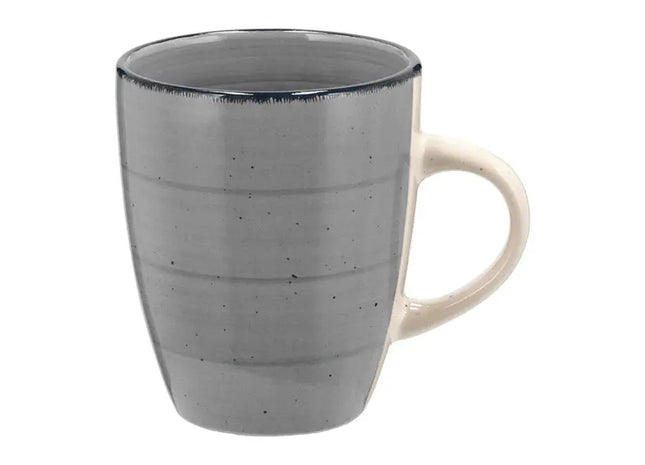 Grauer Keramikbecher, ca. 11cmH - Stilvolles Geschirr für Kaffee, Tee oder Getränke TK Gruppe® Grosshandel 