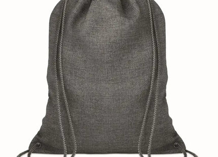 Grauer Melierter Kordelzugbeutel TOCAYO - Stilvoller & Praktischer Zugbeutel TK Gruppe® Grosshandel 