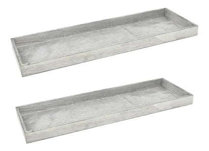 Graues Holztablett-Set, rechteckig, 2-teilig - Stilvolle Servier- und Deko-Helfer TK Gruppe® Grosshandel 