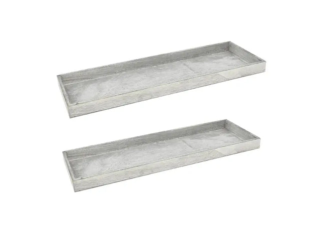 Graues Holztablett-Set, rechteckig, 2-teilig - Stilvolle Servier- und Deko-Helfer TK Gruppe® Grosshandel 