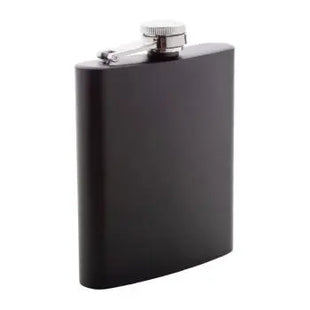 Gravning Eleganter Flachmann in Tiefschwarz – Ideal für Unterwegs TK Gruppe® Grosshandel 