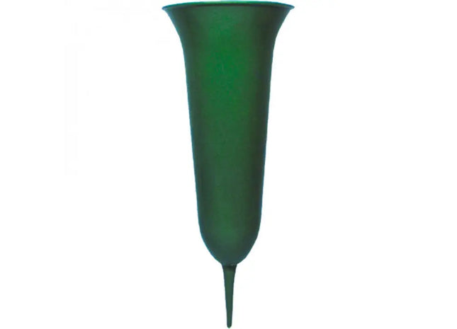 Green Plastic Memorial Vase: 31x12cm Grave Container for Floral Arrangements and Remembrance TK Gruppe® Grosshandel 