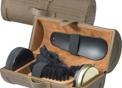 Grenoble Schuhputzrolle, Kompakt und Praktisch, Farbe Braun, Ideal für Reisen und Alltag TK Gruppe® Grosshandel 
