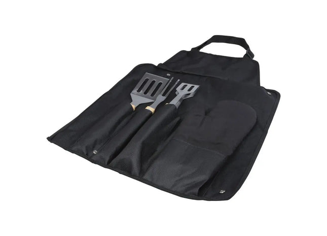 Gril 5-teiliges Grillset mit Handschuh – Elegantes BBQ-Zubehör in Schwarz TK Gruppe® Grosshandel 