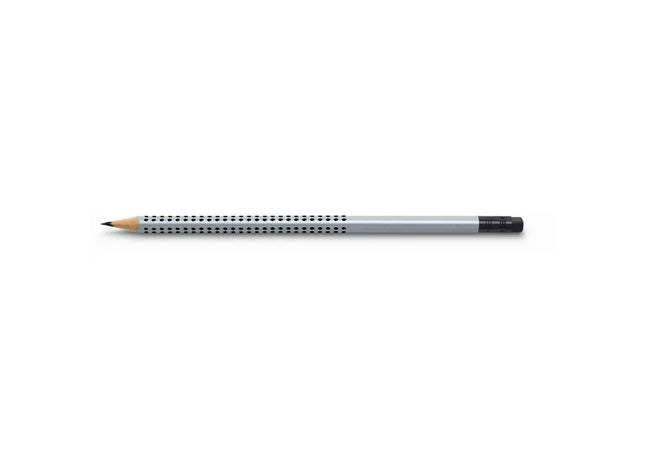 Grip 2001 Bleistift mit Radiertip in Silber - Effizient & Stilvoll Schreiben TK Gruppe® Grosshandel 