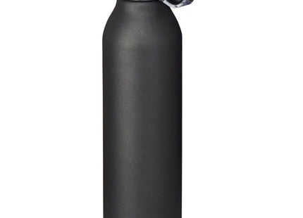 Grom Aluminium Sportflasche 650ml in Tiefschwarz - Langlebig und Stilvoll TK Gruppe® Grosshandel 