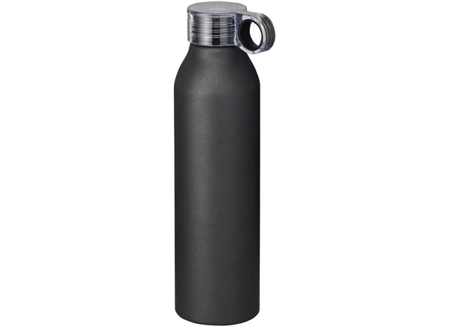 Grom Aluminium Sportflasche 650ml in Tiefschwarz - Langlebig und Stilvoll TK Gruppe® Grosshandel 