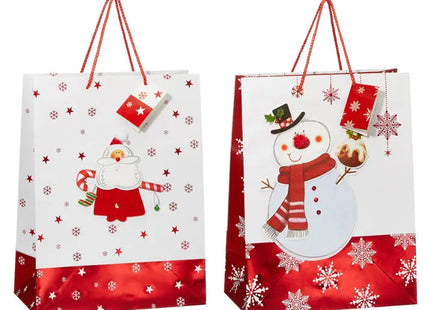 Große 3D Winter-Geschenktüten, 2 Verschiedene Designs, Ideal für Festtage TK Gruppe® Grosshandel 
