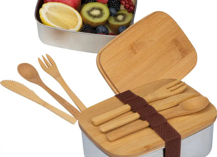 Große Brotzeitbox Diest - Beige, Geräumige Lunchbox, Robuste Lebensmittelaufbewahrung TK Gruppe® Grosshandel 