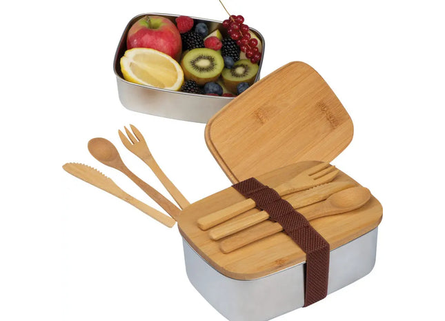Große Brotzeitbox Diest - Beige, Geräumige Lunchbox, Robuste Lebensmittelaufbewahrung TK Gruppe® Grosshandel 