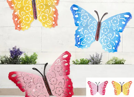 Große Bunte Schmetterlings-Wanddekoration, 3er-Set, Breite ca. 40 cm TK Gruppe® Grosshandel 