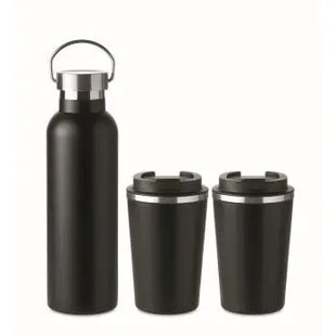 Große CLEO 970ml Doppelwandige Flasche, Schwarz, Isoliert & Robust TK Gruppe® Grosshandel 