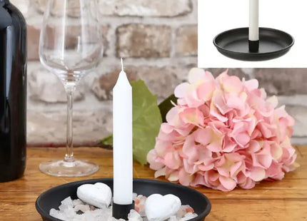 Große Elegante Schwarze Schale mit Kerzenständer, Durchmesser 18,5 cm TK Gruppe® Grosshandel 