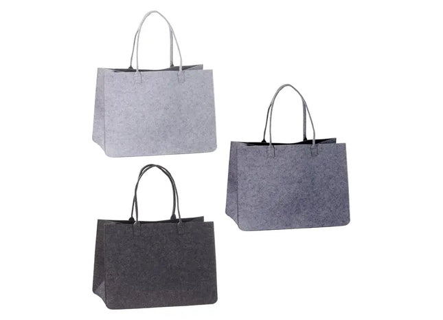 Große Filztasche mit Henkel, ca. 50cm x 35cm, 3er Set, Vielseitig & Langlebig TK Gruppe® Grosshandel 