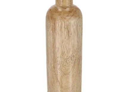 Große Gerade Deko-Vase aus Mangoholz, 30cm - Modernes Wohnaccessoire TK Gruppe® Grosshandel 