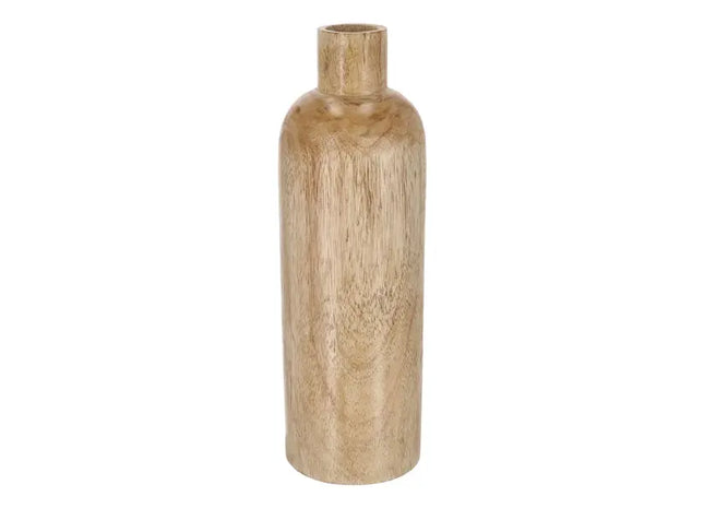 Große Gerade Deko-Vase aus Mangoholz, 30cm - Modernes Wohnaccessoire TK Gruppe® Grosshandel 