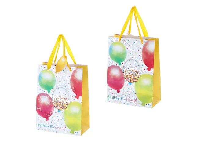 Große Geschenktüte 'Herzlichen Glückwunsch', 32cm - Perfekt für Feiern TK Gruppe® Grosshandel 