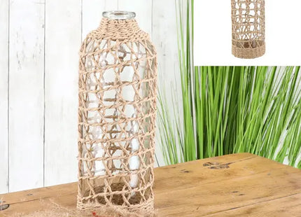 Große Glasvase mit Flechtmuster, Höhe 33cm TK Gruppe® Grosshandel 