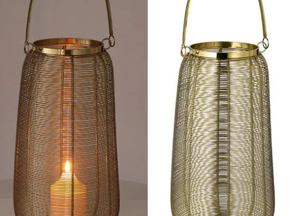 Große Goldene Laterne mit Streben-Design, ca. 43 cm Höhe TK Gruppe® Grosshandel 