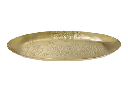 Große Goldene Zierplatte, 38 cm - Elegantes Dekorationsstück TK Gruppe® Grosshandel 