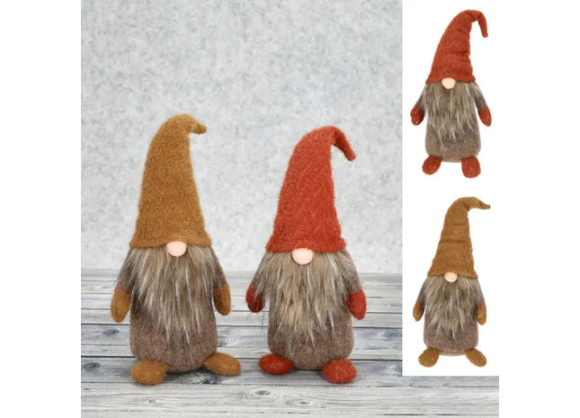 Große Herbst Wichtel – 2er Set, Dekorative Figuren, ca. 14x36cm, Saisonale Herbstdekoration TK Gruppe® Grosshandel 