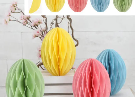 Große Honeycomb Ostereier zum Aufstellen, 4er-Set, ca. 20cm Hoch TK Gruppe® Grosshandel 