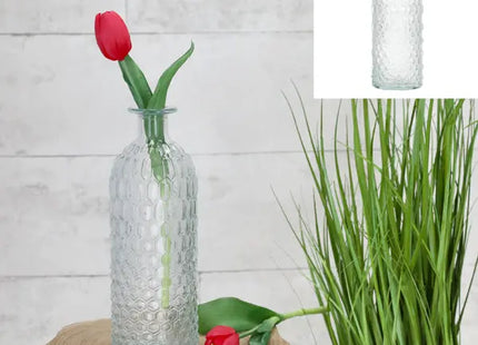 Große Klare Glasvase, 25cm Hoch, Eleganter Transparenter Blumenvase TK Gruppe® Grosshandel 