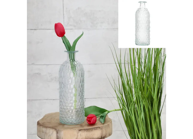 Große Klare Glasvase, 25cm Hoch, Eleganter Transparenter Blumenvase TK Gruppe® Grosshandel 