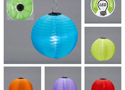 Große LED Solar Lampions für Draußen, 30cm, 6er Set – Wetterfest und Robust TK Gruppe® Grosshandel 