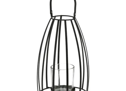 Große Laterne mit Henkel, Streben und Kegelform, ca. 25cm Höhe – Perfekt für stilvolle Beleuchtung TK Gruppe® Grosshandel 