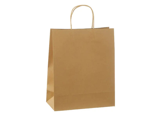 Große Natur Papiertüte L, ca. 26x32x10cm – Ökologische Tragelösung TK Gruppe® Grosshandel 